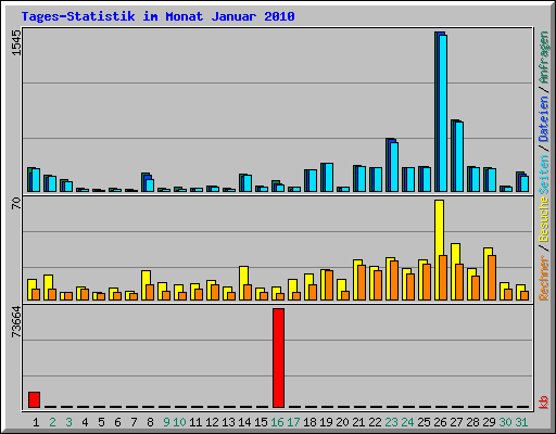 Tages-Statistik im Monat Januar 2010